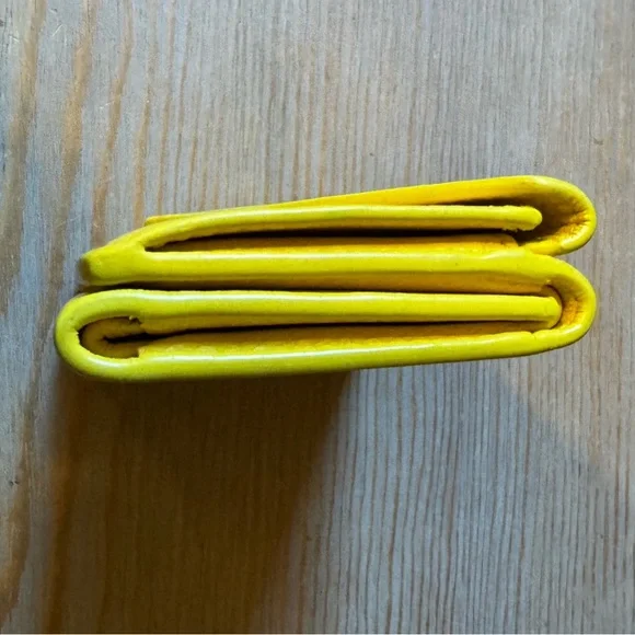 Balenciaga Papier Mini Yellow Leather Wallet - Picture 2 of 8